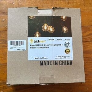 25’ Clear G40 LED Globe String Light Set - Indoor / Outdoor Use